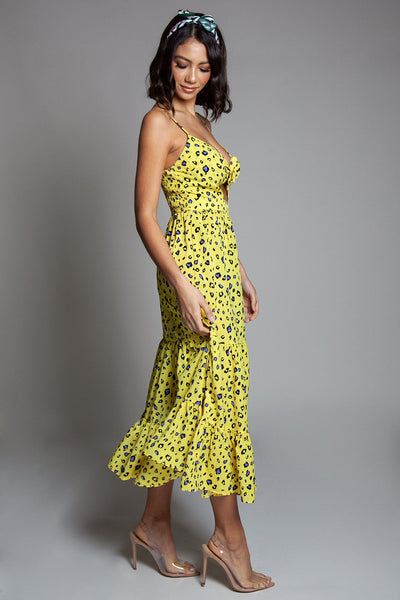 Mustard leopard dress hotsell