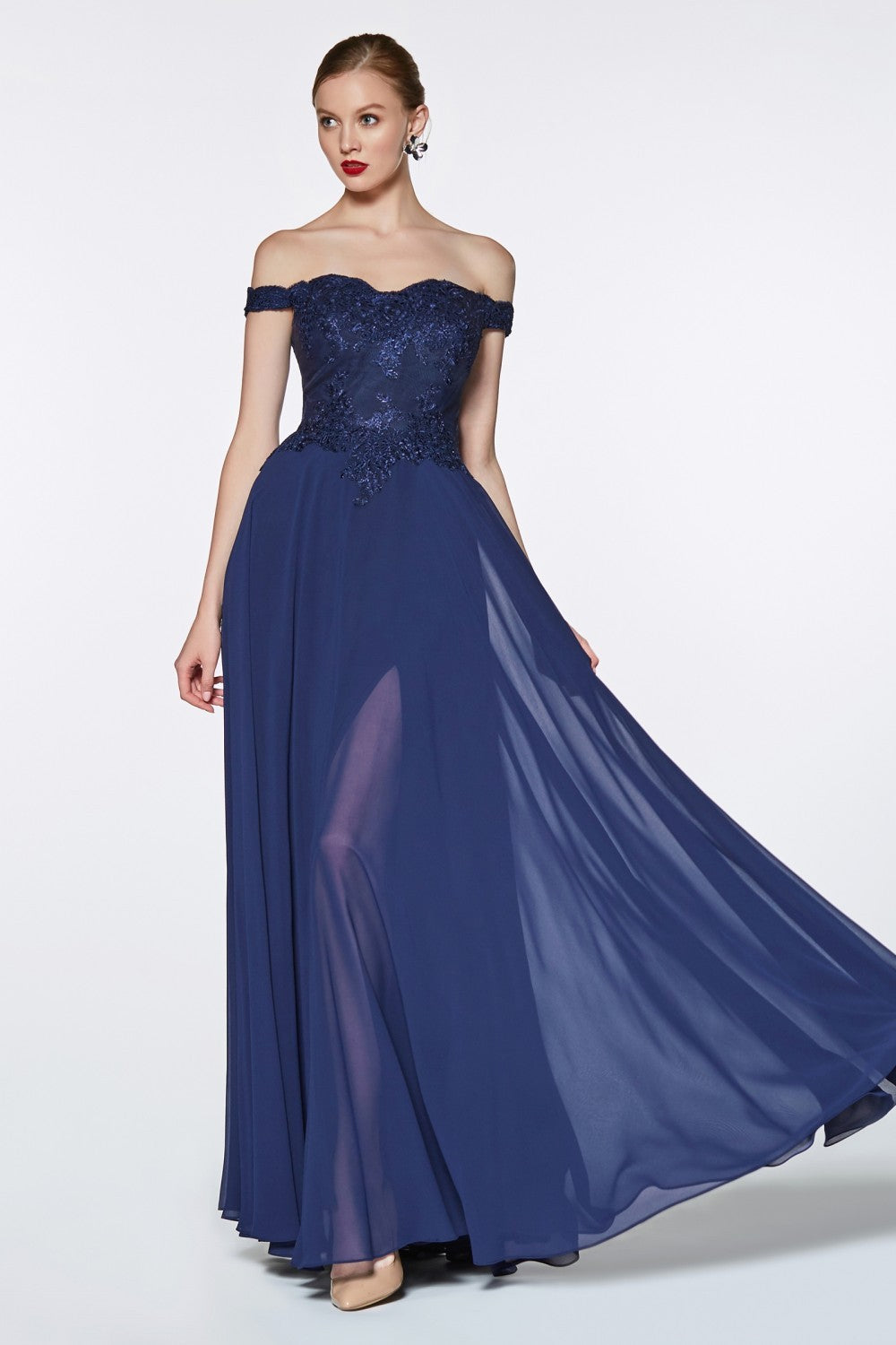 2019 Off the Shoulder Long Chiffon Maxi Bridesmaid Dress in 8 colors