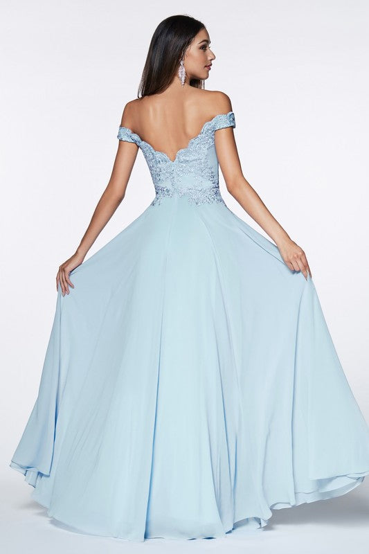 2019 Off the Shoulder Long Chiffon Maxi Bridesmaid Dress in 8 colors