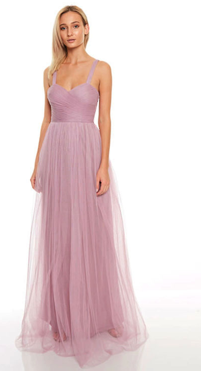 mauve evening gown