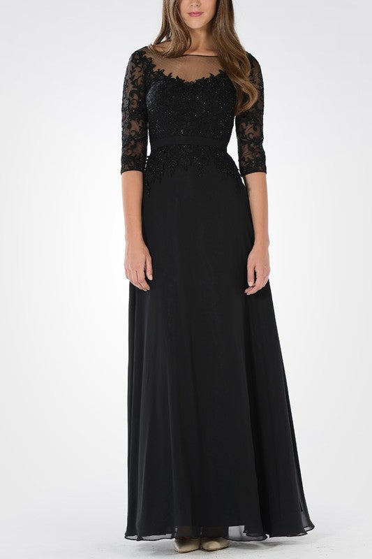 Black Mother of the Bride Dress