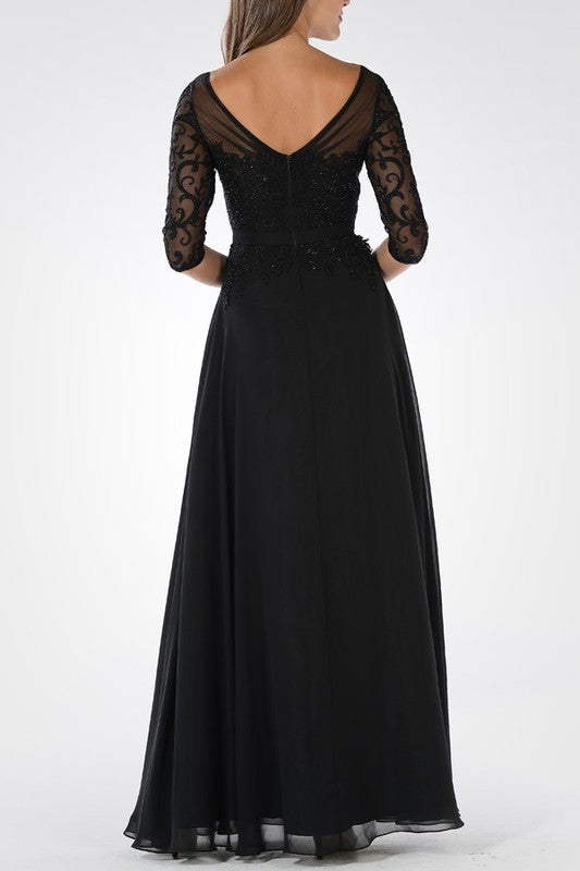 Black evening gown