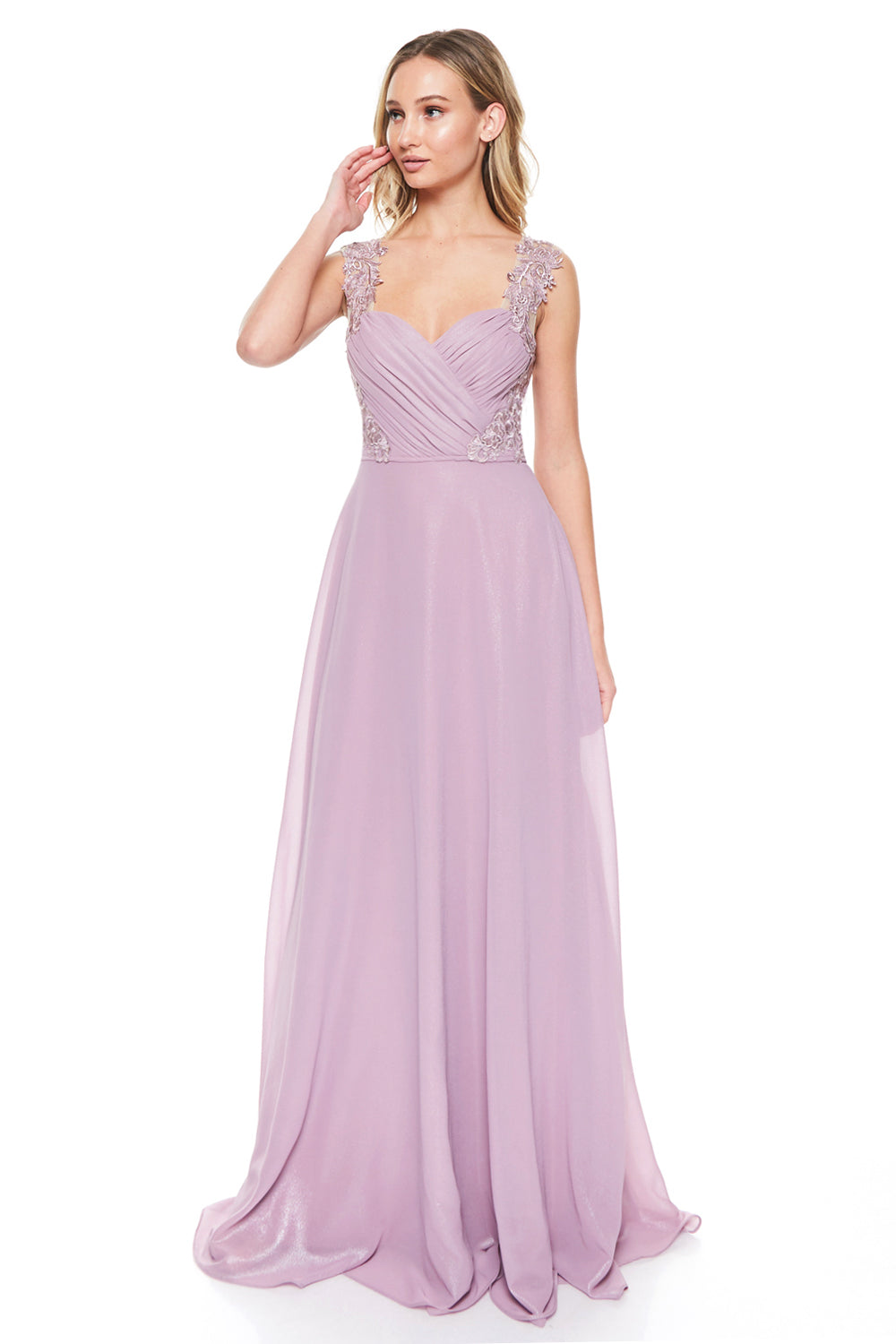 Mauve Long Bridesmaid Dress