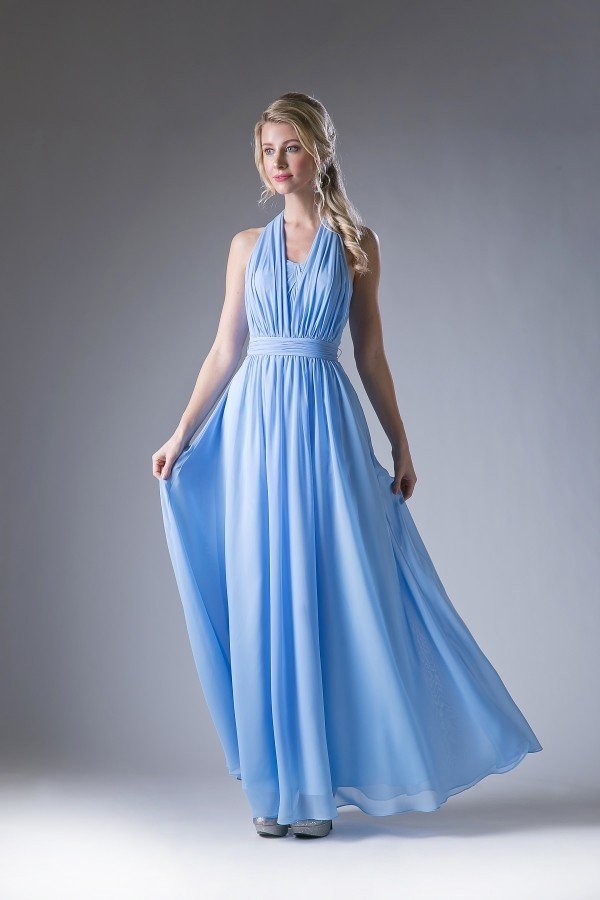 Affordable Versatile Floor Length Convertible Bridesmaid Dress 7 colors XS - 3XL